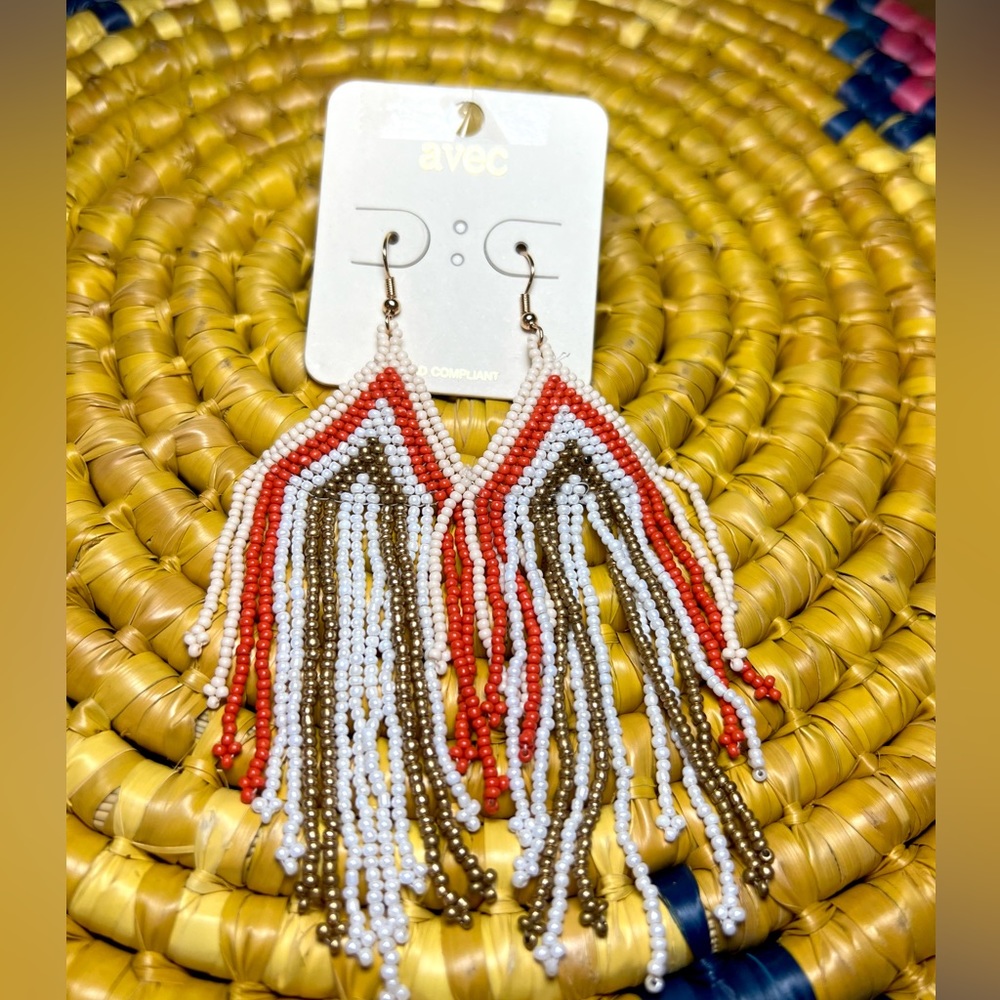 AVEC SEED BEADED EARRINGS